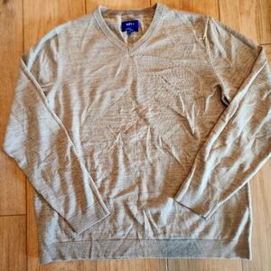 Men's Merino Wool Blend V Neck Sweater